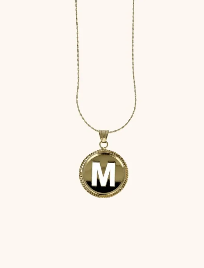 Initial Pendant Medaillon Cordina Ketting