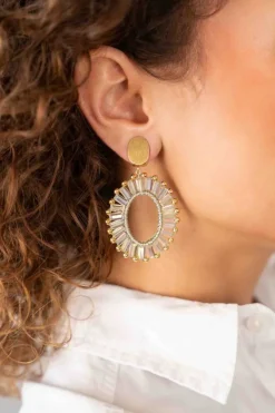 Ivoor Oorbellen Naomi Ovaal Flat S