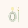 Ivoor Tonal Oorbellen Naomi Ovaal Flat S Clip