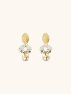 Joni Strass Golden Shadow Oorbellen
