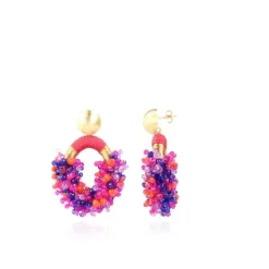Koningsblauwe Oorbellen Eve Combi Oval M Double Stones