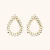 Kristalkleurige Strass Oorbellen Drop Framed Hally L