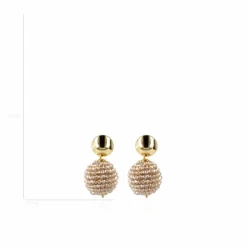 Lea Champagne Glassberry Globe S Oorbellen