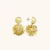 Licht Goudkleurige Oorbellen Daisy Globe S Flower
