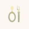 Licht Mint Oorbellen Faye Ovaal S Clip