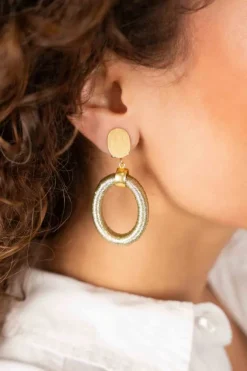 Licht Mint Oorbellen Faye Ovaal S Clip