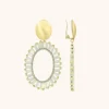 Licht Mint Oorbellen Naomi Ovaal L Clip