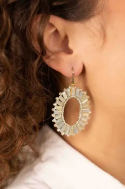 Licht Mint Tonal Oorbellen Naomi Ovaal Flat S
