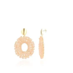 Licht Roze Oorbellen Glassberry Mia Ovaal