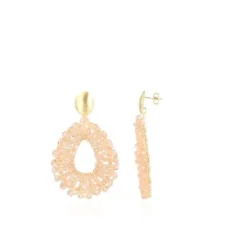 Licht Roze Oorbellen Glassberry Babs Open Drop