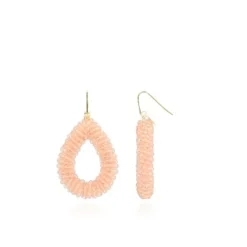 Licht Roze Oorbellen Glassberry Druppel L