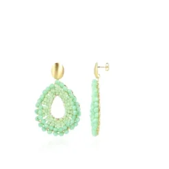 Licht Turquoise Oorbellen Babs Open Drop