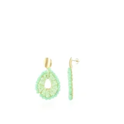 Licht Turquoise Oorbellen Babs Open Drop S