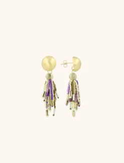 Lila Mix Oorbellen Fantasy Tassle S