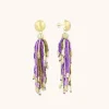 Lila Mix Oorbellen Fantasy Tassle L