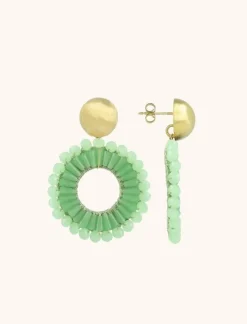 Lime Oorbellen Ann-Mary Cirkel Dubbel