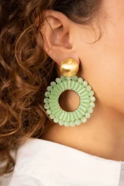 Lime Oorbellen Ann-Mary Cirkel Dubbel