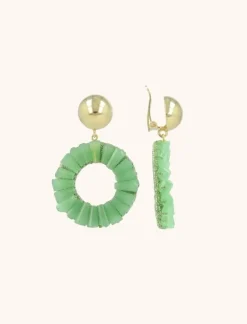 Lime Oorbellen Danee Cirkel Clip