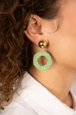 Lime Oorbellen Danee Cirkel Clip