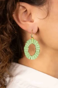 Lime Oorbellen Danee Ovaal Tube