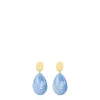 Marble Azuur Oorbellen Druppel S