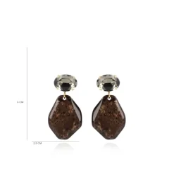 Marble Bruin Asymmetrisch Rock M Strass