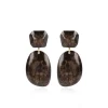 Marble Bruin Asymmetrisch Double Oval M Resin