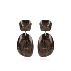 Marble Bruin Asymmetrisch Double Oval M Resin