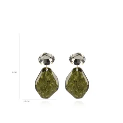 Marble Donker Groen Asymmetrisch Rock M Strass