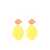 Marble Geel Oorbellen Celia Ovaal S Strass Oranje