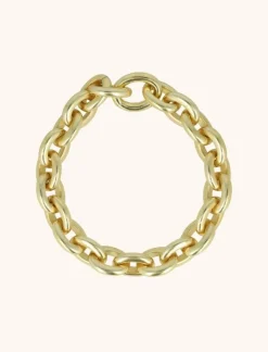 Mat Goudkleurige Ketting Oval Link Chain M