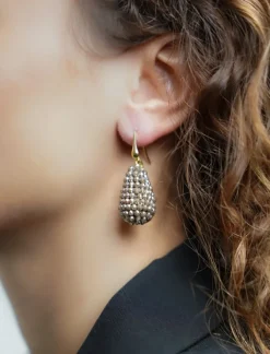 Metallic Beige Oorbellen Amy Cone S