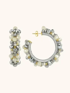 Metallic Beige Oorbellen Brecht Irregular Urchin Creool M