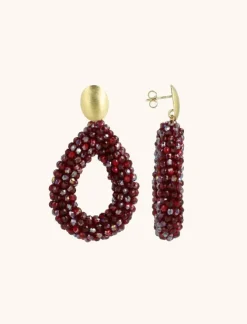 Metallic Bordeaux Mix Oorbellen Berry Drop L