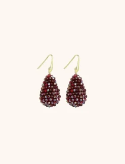 Metallic Bordeaux Oorbellen Amy Cone S