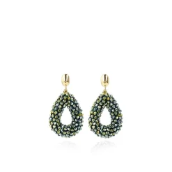 Metallic Groene Oorbellen Berry Drop S