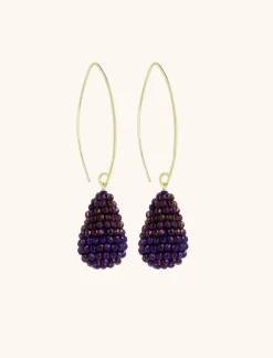 Metallic Paarse Oorbellen Amy Cone S