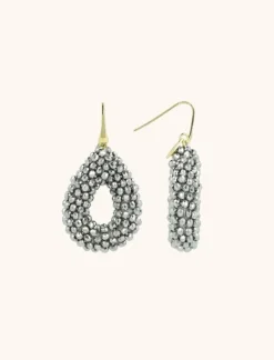 Metallic Zilveren Oorbellen Berry Drop S