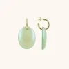Mint Holo Oorbellen Closed Bugle Oval Xs