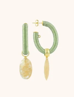 Mint Oorbellen Evy Creool Ovaal M Beige