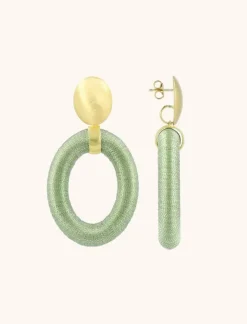 Mint Oorbellen Faye Ovaal L