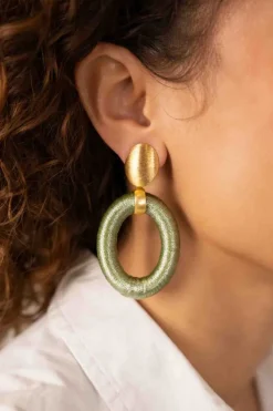 Mint Oorbellen Faye Ovaal L