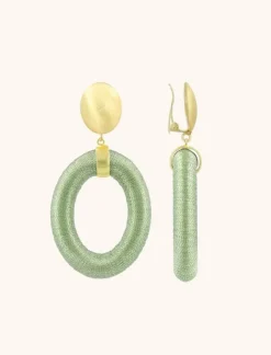 Mint Oorbellen Faye Ovaal L Clip