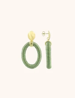 Mint Oorbellen Faye Ovaal S