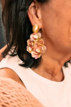 Mix Roze Oorbellen Laure Sequin Druppel L