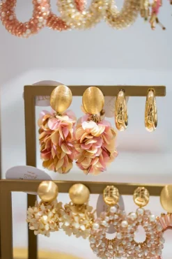 Mix Roze Oorbellen Sas Sequin Ovaal M