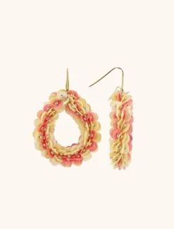 Mix Roze Oorbellen Sequin Druppel M
