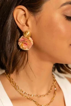 Mix Roze Oorbellen Vlinder Sequin Globe M