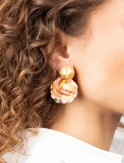 Mix Roze Oorbellen Vlinder Sequin Globe M