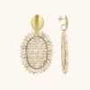 Mixed Beige Oorbellen Do Ovaal